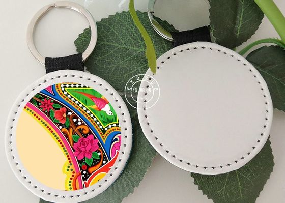 लेदर सब्लिमेशन कस्टम ब्लैंक्स कीचेन हार्ट राउंड रेक्टेंगुलर शेप्स