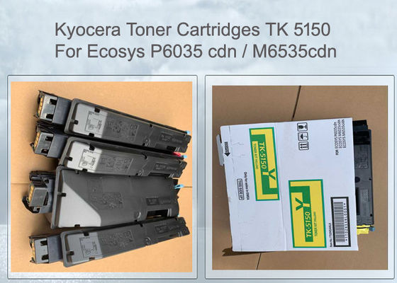 ECOCYS 6535 के लिए KYOCERA TK-5150Y टन टन 1T02NSANL0, 4 पीसीएस प्रति सेट 10K पेजेस