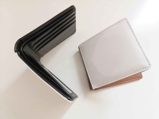 लेदर सब्लिमेशन ब्लैंक मैन पर्स वॉलेट जिसमें सिंगल साइड प्रिंटिंग और आईडी कार्ड पॉकेट है
